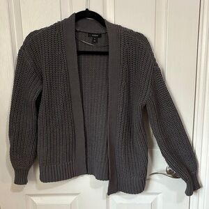 Alfani  petite/petite gray Knit Open Cardigan